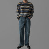 韓國 ✨ 多重混色圓領針織長袖上衣