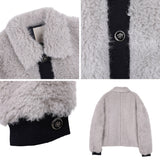 韓國 ✨ 毛毛粗花呢短身外套