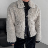 韓國 ✨ 毛毛粗花呢短身外套