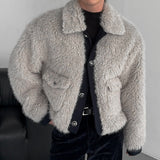 韓國 ✨ 毛毛粗花呢短身外套