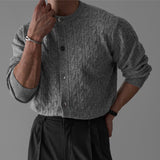 韓國 ✨ 圓領麻花針織開胸冷衫