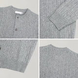 韓國 ✨ 圓領麻花針織開胸冷衫