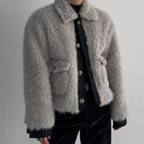 韓國 ✨ 毛毛粗花呢短身外套