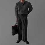 韓國 ✨ 圓領麻花針織開胸冷衫