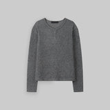 韓國 ✨ 半拉鍊圓領針織長袖上衣