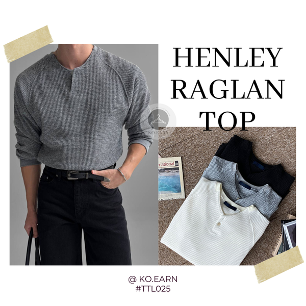 韓國 ✨ 純棉小格針織長袖上衣