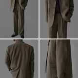 韓國 ✨ 復古直紋西裝套裝