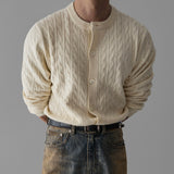 韓國 ✨ 圓領麻花針織開胸冷衫