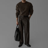 韓國 ✨ 圓領馬鞍肩針織長袖上衣