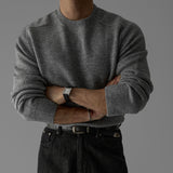 韓國 ✨ 圓領馬鞍肩針織長袖上衣