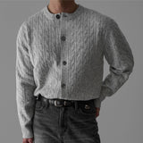 韓國 ✨ 圓領麻花針織開胸冷衫