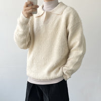 韓國 ✨ POLO 領馬海毛長袖毛衣