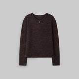 韓國 ✨ 半拉鍊圓領針織長袖上衣