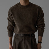 韓國 ✨ 圓領馬鞍肩針織長袖上衣