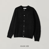 韓國 ✨ 圓領麻花針織開胸冷衫