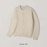 韓國 ✨ 圓領麻花針織開胸冷衫