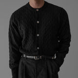 韓國 ✨ 圓領麻花針織開胸冷衫