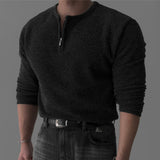 韓國 ✨ 半拉鍊圓領針織長袖上衣