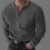 韓國 ✨ 半拉鍊圓領針織長袖上衣