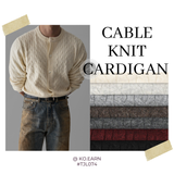 韓國 ✨ 圓領麻花針織開胸冷衫