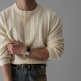 韓國 ✨ 圓領麻花針織開胸冷衫