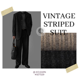 韓國 ✨ 復古直紋西裝套裝