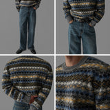 韓國 ✨ 多重混色圓領針織長袖上衣