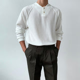 韓國 ✨ 純棉小格針織長袖上衣