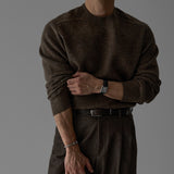 韓國 ✨ 圓領馬鞍肩針織長袖上衣