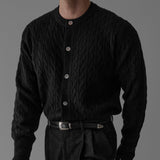 韓國 ✨ 圓領麻花針織開胸冷衫