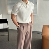 韓國 ✨ 大V直紋針織短袖上衣