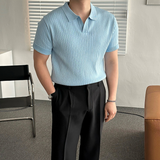 韓國 ✨ 大V直紋針織短袖上衣