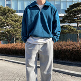 韓國 ✨ 半拉鍊抓絨長袖衛衣